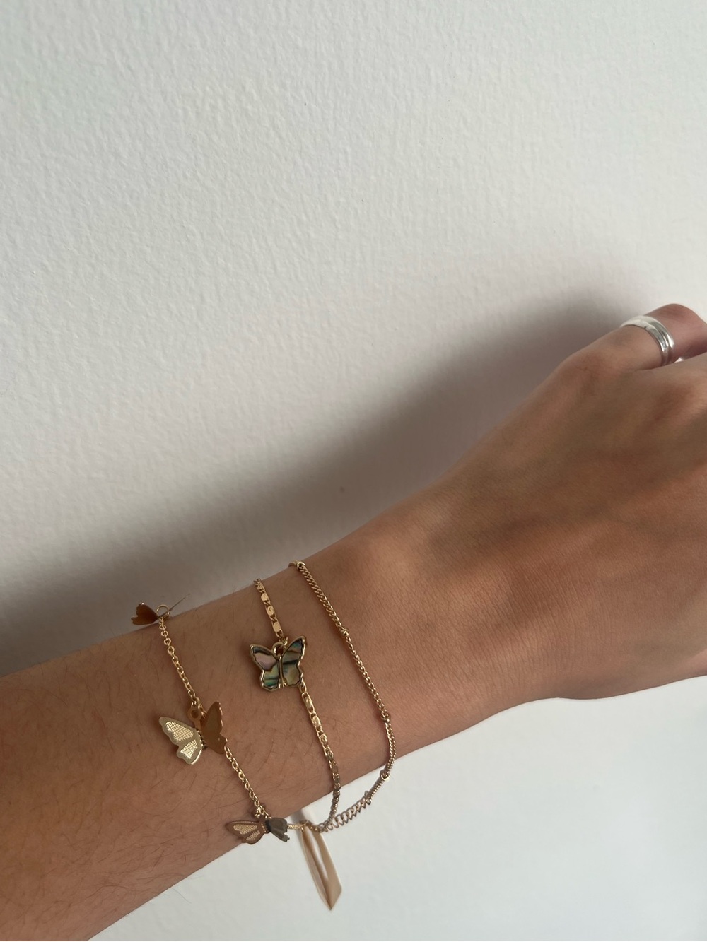 Gold Butterfly Multi-Chain Bracelet - Women Jewelry